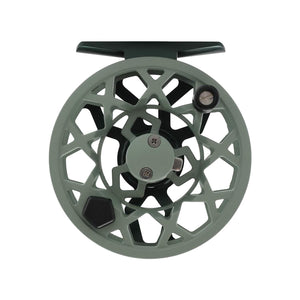 cheeky drip fly reel sage spool side image on white background