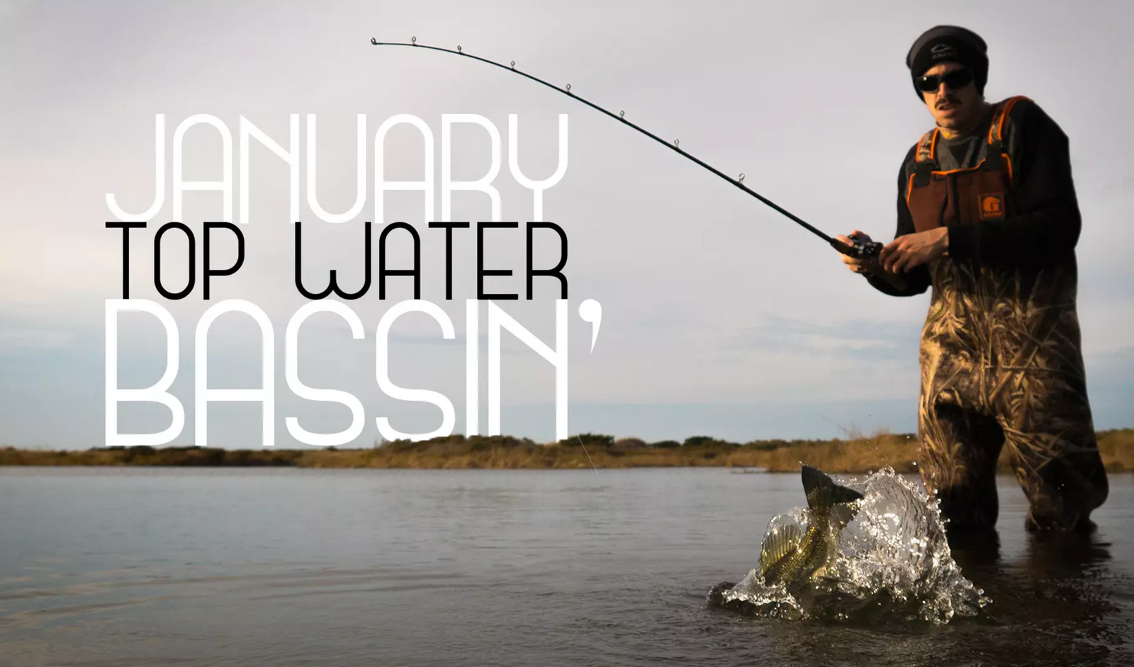 WATCH: Topwater Largemouth Bass in January