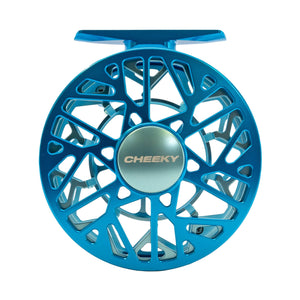 blue fly fishing reel