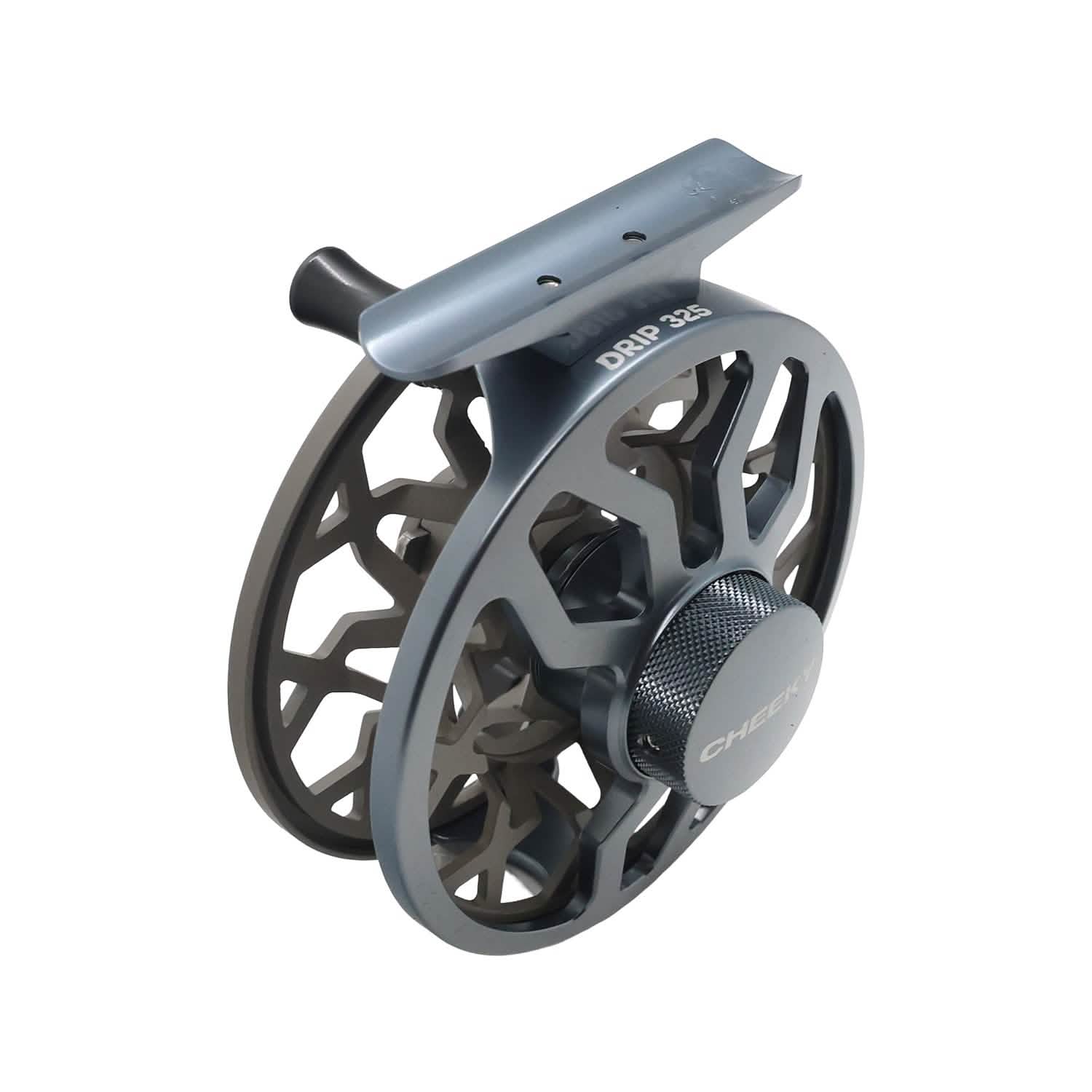 cheeky drip fly reel riptide angled image on white background