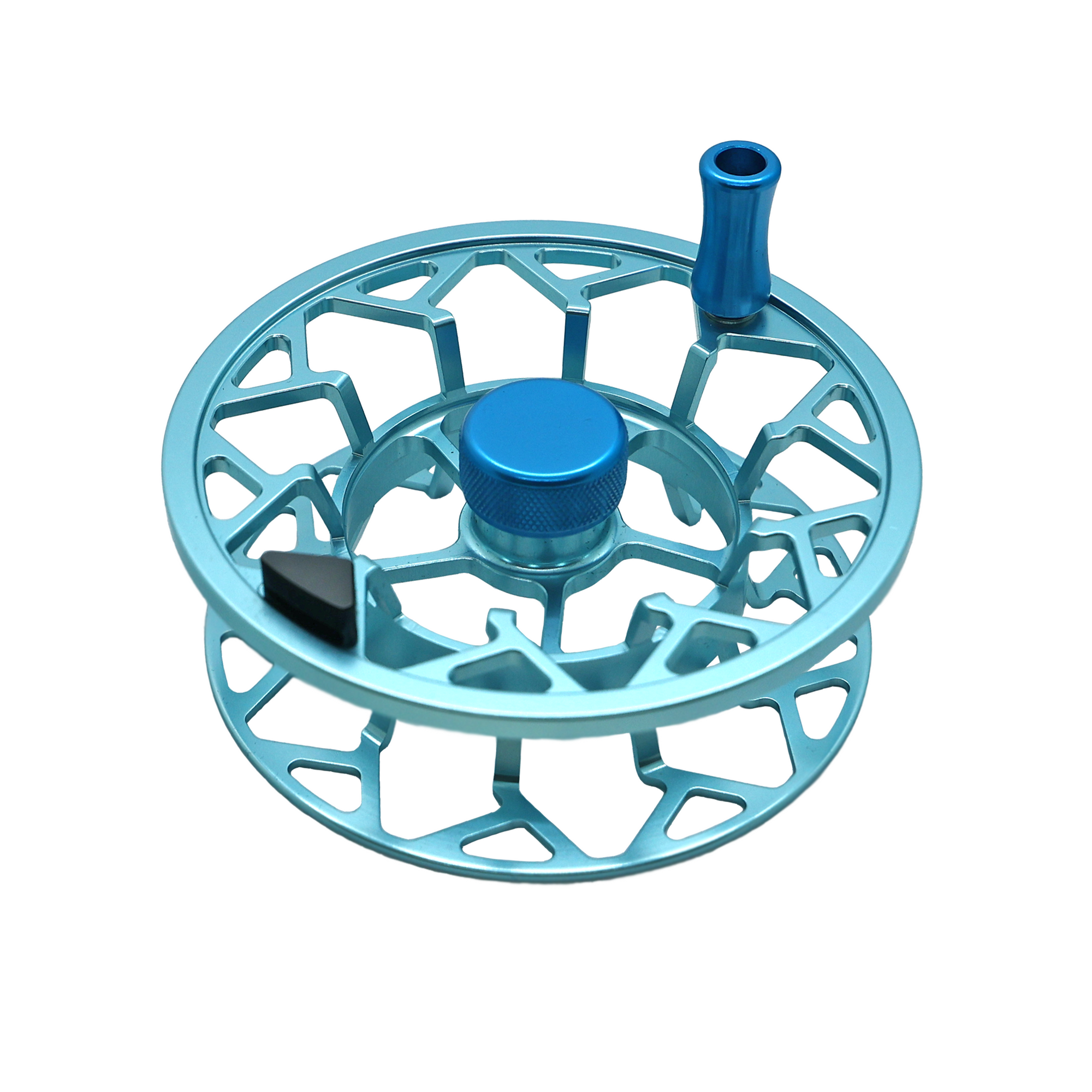 light blue extra spool for fishing reel
